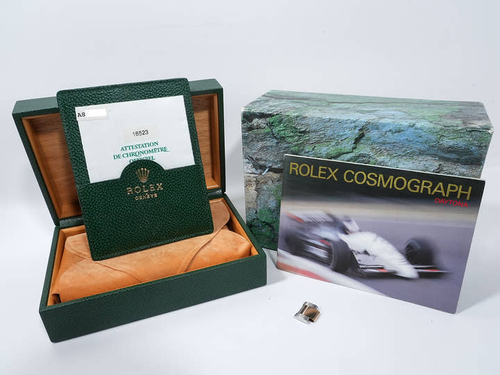 Pre-owned Rolex Daytona El Primero Ref. 16523 Stainless Steel/Yellow Gold Black Dial c5tg8jq9