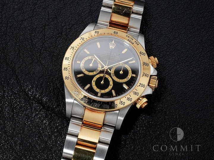 Pre-owned Rolex Daytona El Primero Ref. 16523 Stainless Steel/Yellow Gold Black Dial c5tg8jq9