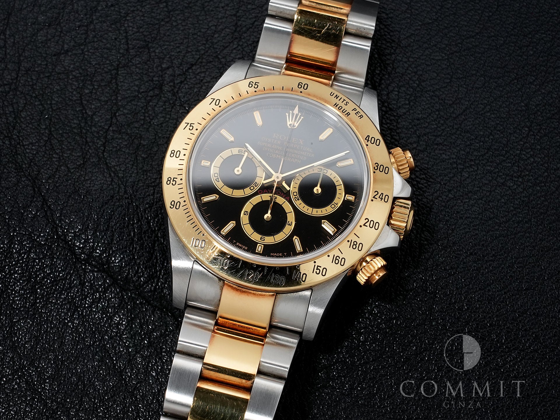 Pre-owned Rolex Daytona El Primero Ref. 16523 Stainless Steel/Yellow Gold Black Dial c5tg8jq9