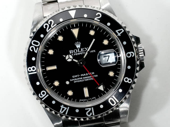 ロレックス GMTマスター Ref.16700 ステンレススチール ブラック文字盤 オイスターブレスレット 中古 pfy6g97o
