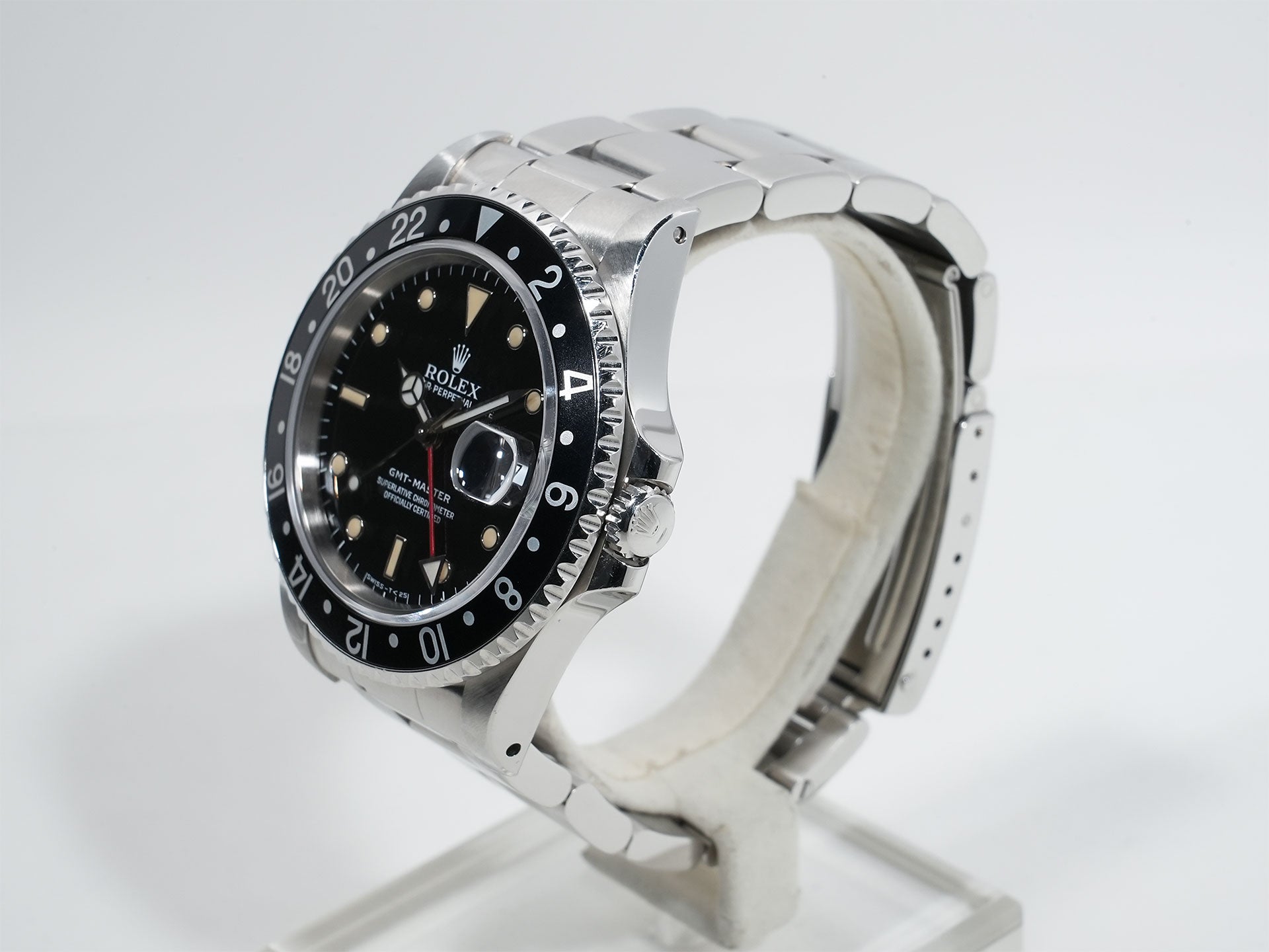 ロレックス GMTマスター Ref.16700 ステンレススチール ブラック文字盤 オイスターブレスレット 中古 pfy6g97o