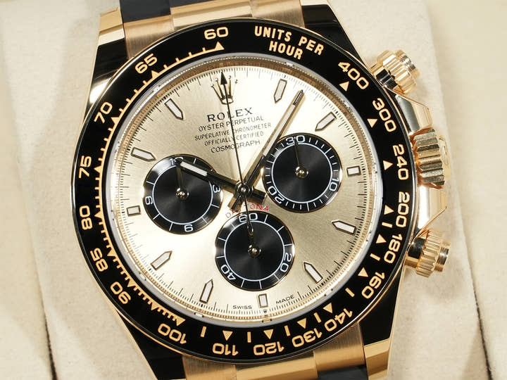 ロレックス デイトナ Ref.126518LN イエローゴールド ゴールデンxブライトブラック文字盤 未使用 xfysrc8t