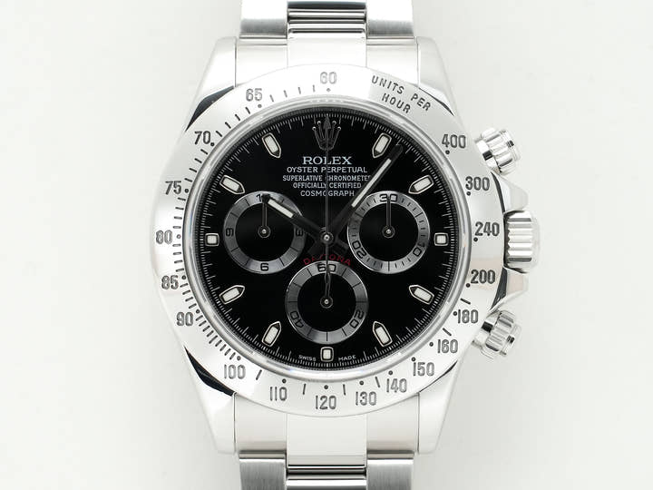 ロレックス デイトナ Ref.116520 ステンレススチール ブラック文字盤 美品 rk6j39n3