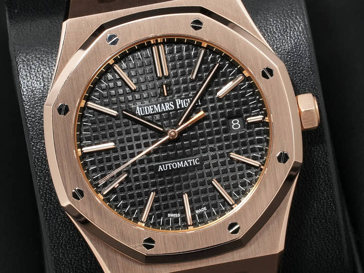 オーデマピゲ ロイヤルオーク Ref.15400OR.OO.D002CR.01 ピンクゴールド ブラック文字盤 美品 5b4i2fis