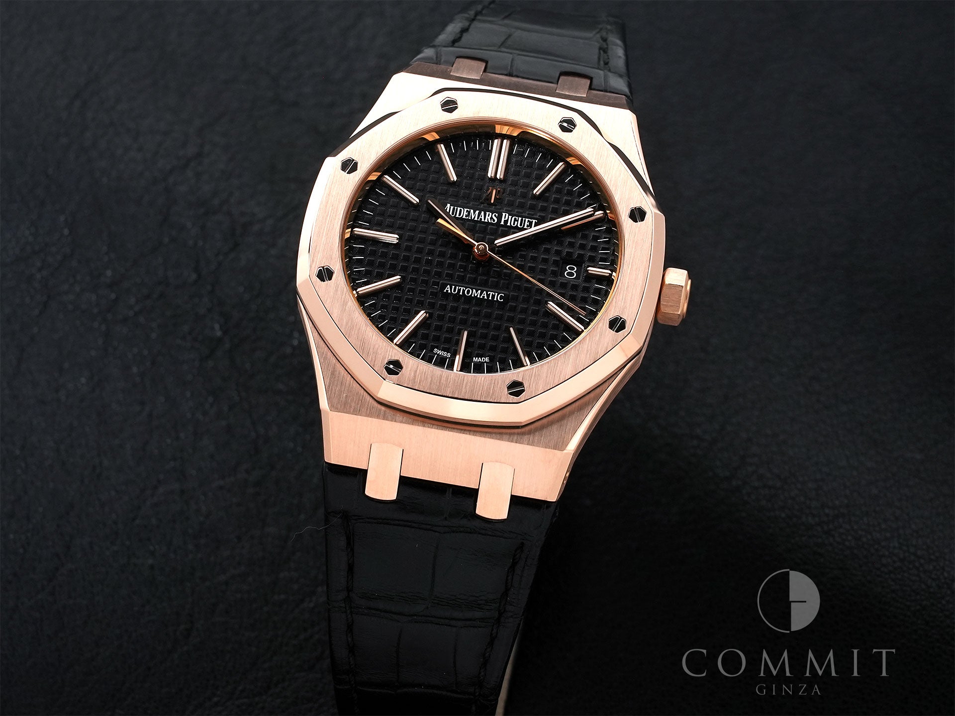 オーデマピゲ ロイヤルオーク Ref.15400OR.OO.D002CR.01 ピンクゴールド ブラック文字盤 美品 5b4i2fis