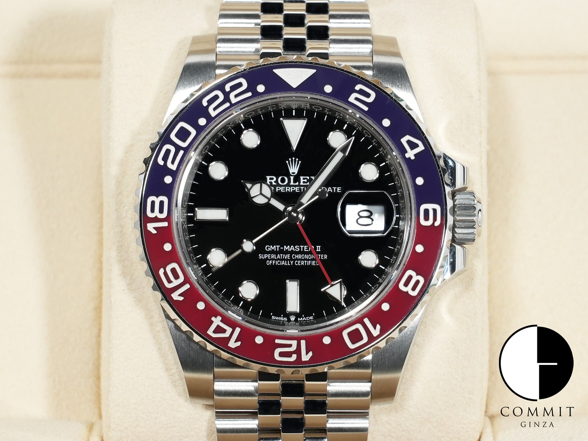 ロレックス GMTマスターII Ref.126710BLRO ステンレススチール ブラック文字盤 ジュビリーブレスレット 美中古 mctdg3mb