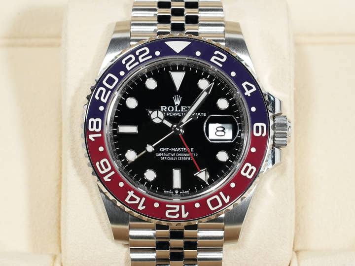 ロレックス GMTマスターII Ref.126710BLRO ステンレススチール ブラック文字盤 ジュビリーブレスレット 美中古 mctdg3mb