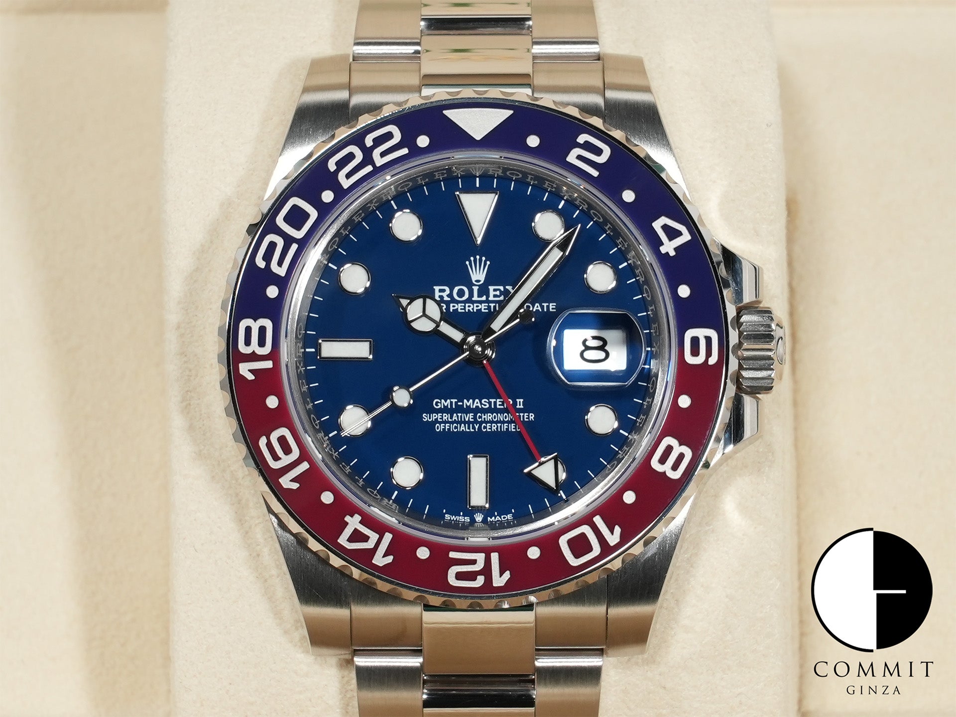 ロレックス GMTマスターII Ref.126719BLRO ホワイトゴールド ミッドナイトブルー文字盤 オイスターブレスレット 美中古 nfico7u9