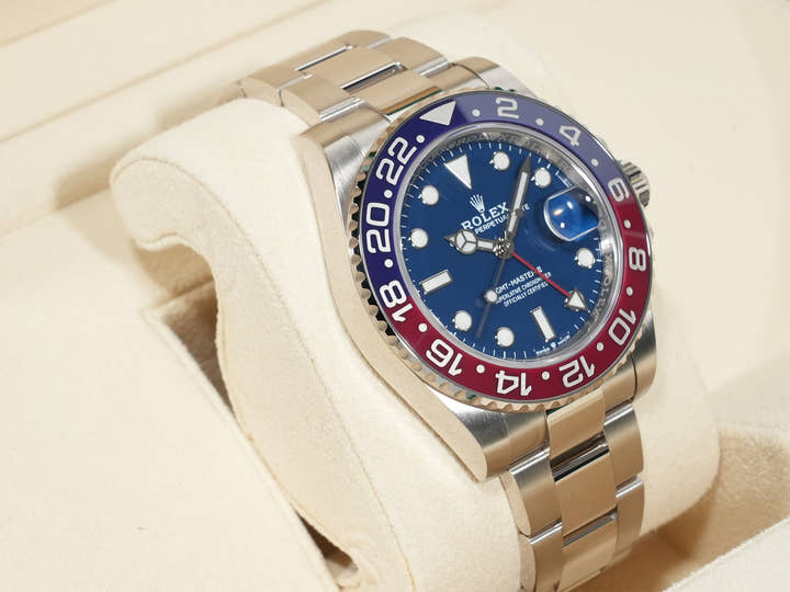ロレックス GMTマスターII Ref.126719BLRO ホワイトゴールド ミッドナイトブルー文字盤 オイスターブレスレット 美中古 nfico7u9