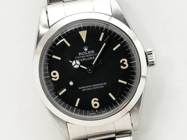 ロレックス エクスプローラーI Ref.1016 ステンレススチール ブラック文字盤 中古 yrv6o3ns