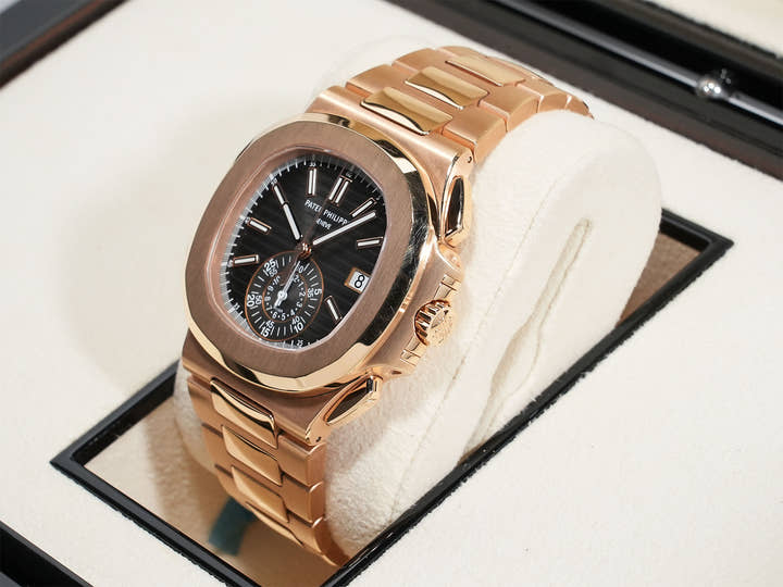 パテックフィリップ ノーチラス クロノグラフ Ref.5980/1R-001 ローズゴールド ブラックグラデーション文字盤 中古 gbkc5xdn