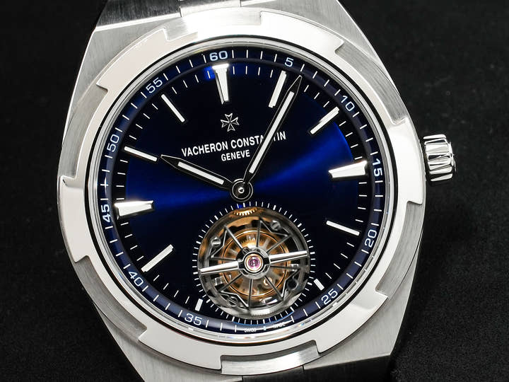 ヴァシュロンコンスタンタン オーヴァーシーズ トゥールビヨン Ref.6000V/110A-B544 ステンレススチール ブルー文字盤 中古 rum8wuen