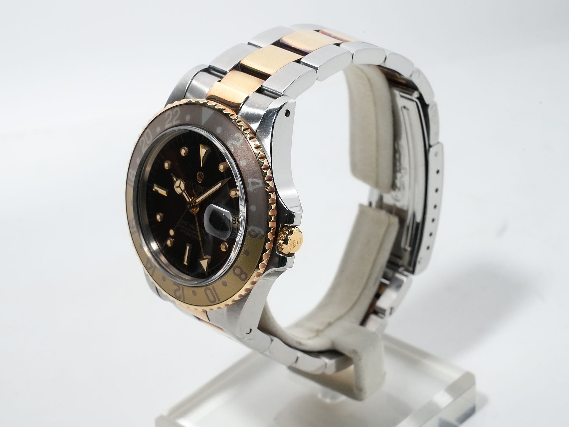 ロレックス GMTマスター Ref.1675/3 ステンレススチール/イエローゴールド ブラック文字盤 オイスターブレスレット 中古 3rf35fkh