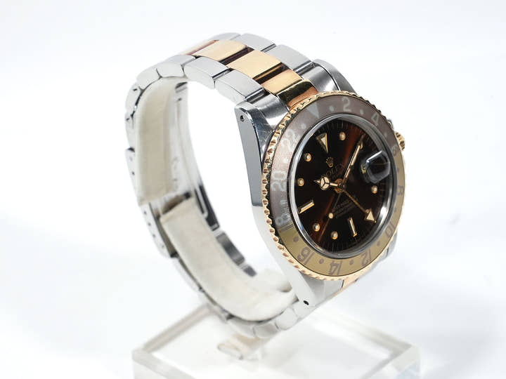 ロレックス GMTマスター Ref.1675/3 ステンレススチール/イエローゴールド ブラック文字盤 オイスターブレスレット 中古 3rf35fkh