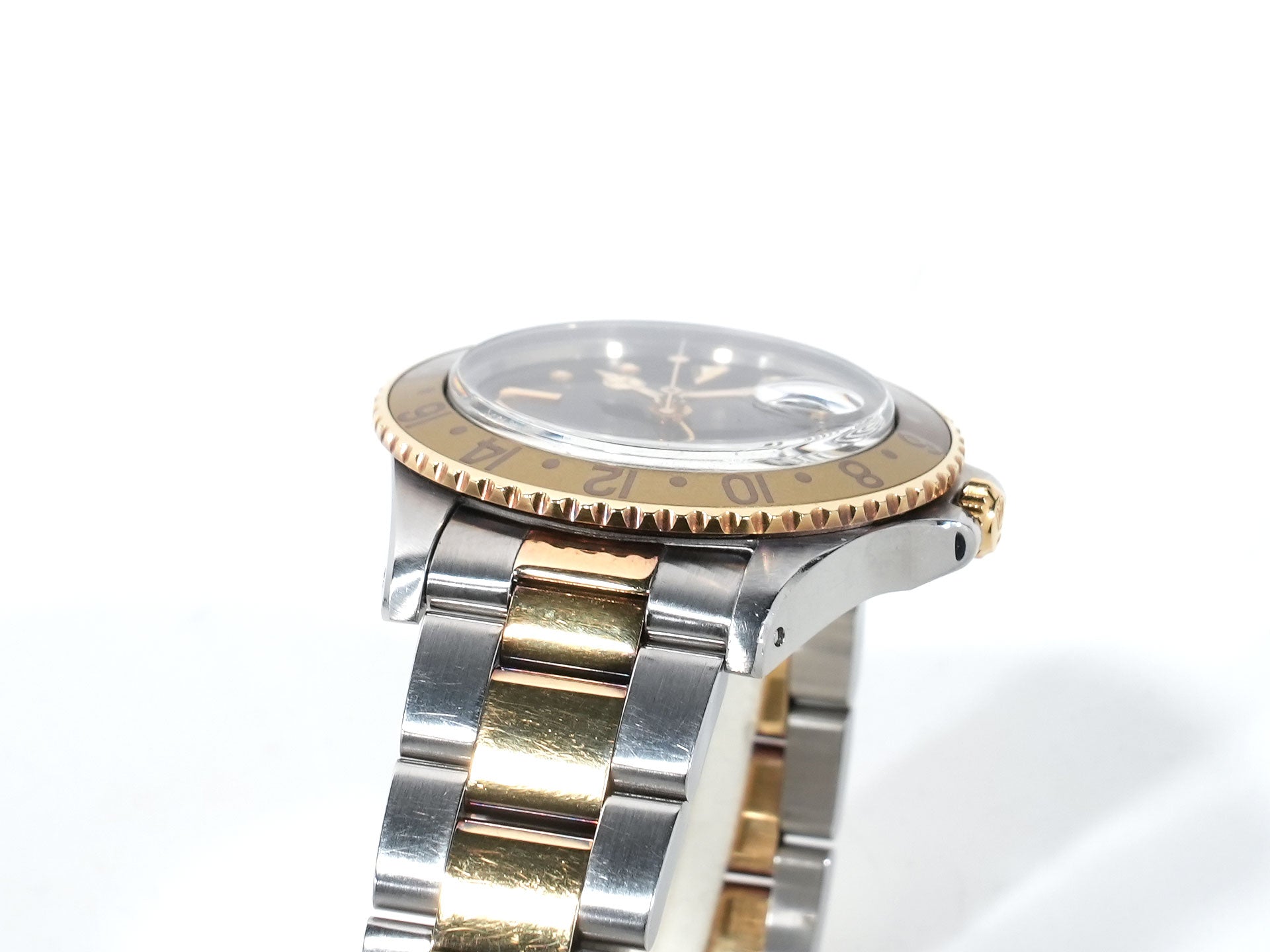 ロレックス GMTマスター Ref.1675/3 ステンレススチール/イエローゴールド ブラック文字盤 オイスターブレスレット 中古 3rf35fkh