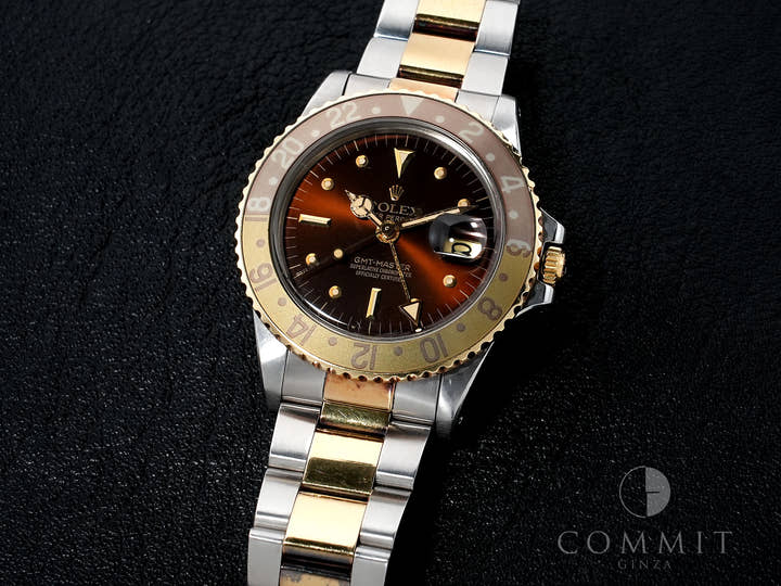 ロレックス GMTマスター Ref.1675/3 ステンレススチール/イエローゴールド ブラック文字盤 オイスターブレスレット 中古 3rf35fkh