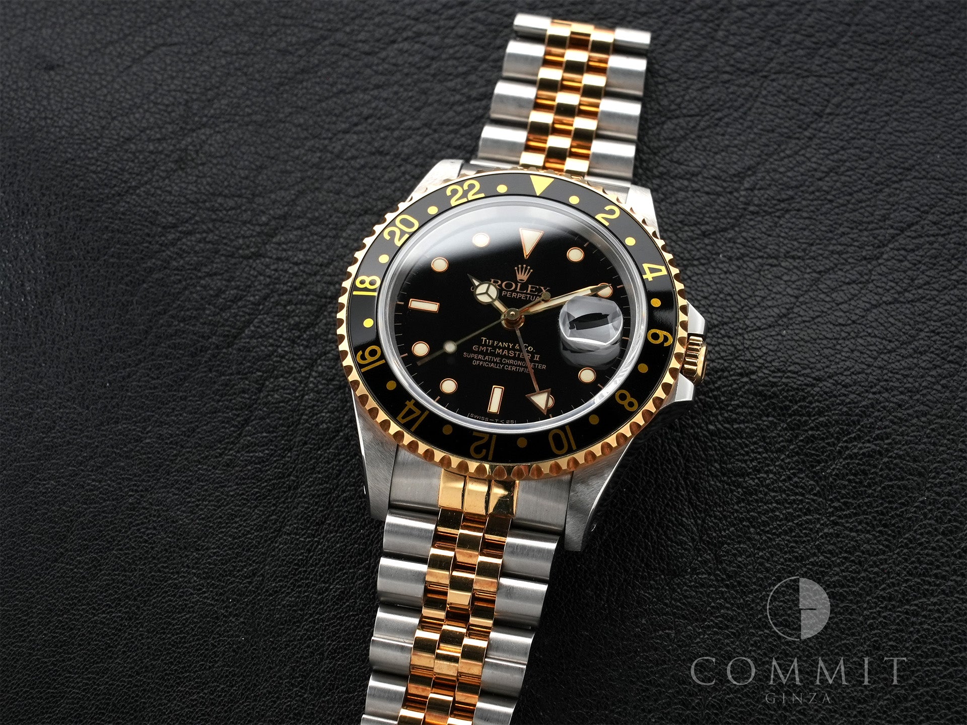 ロレックス GMTマスターII TIFFANY&CO. Ref.16713 ステンレススチール/イエローゴールド ブラック文字盤 美中古 vjff9ry7