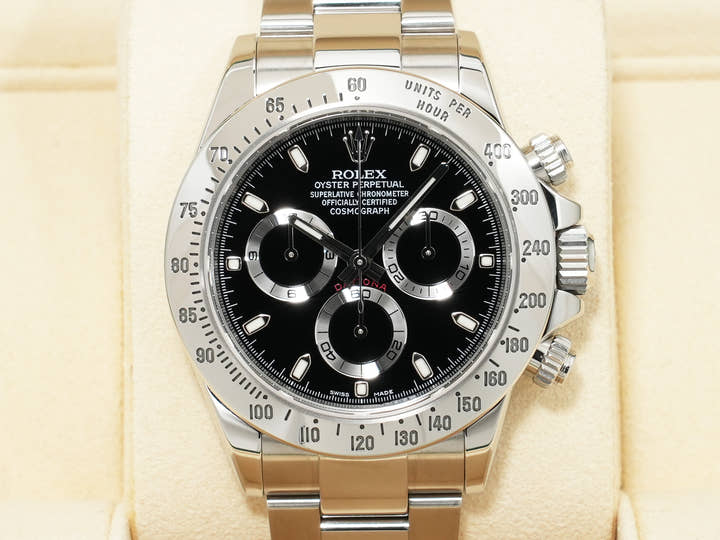 Rolex Daytona Ref. 116520 Stainless Steel Black Dial Excellent Condition Pre-Owned q2x4sp7a