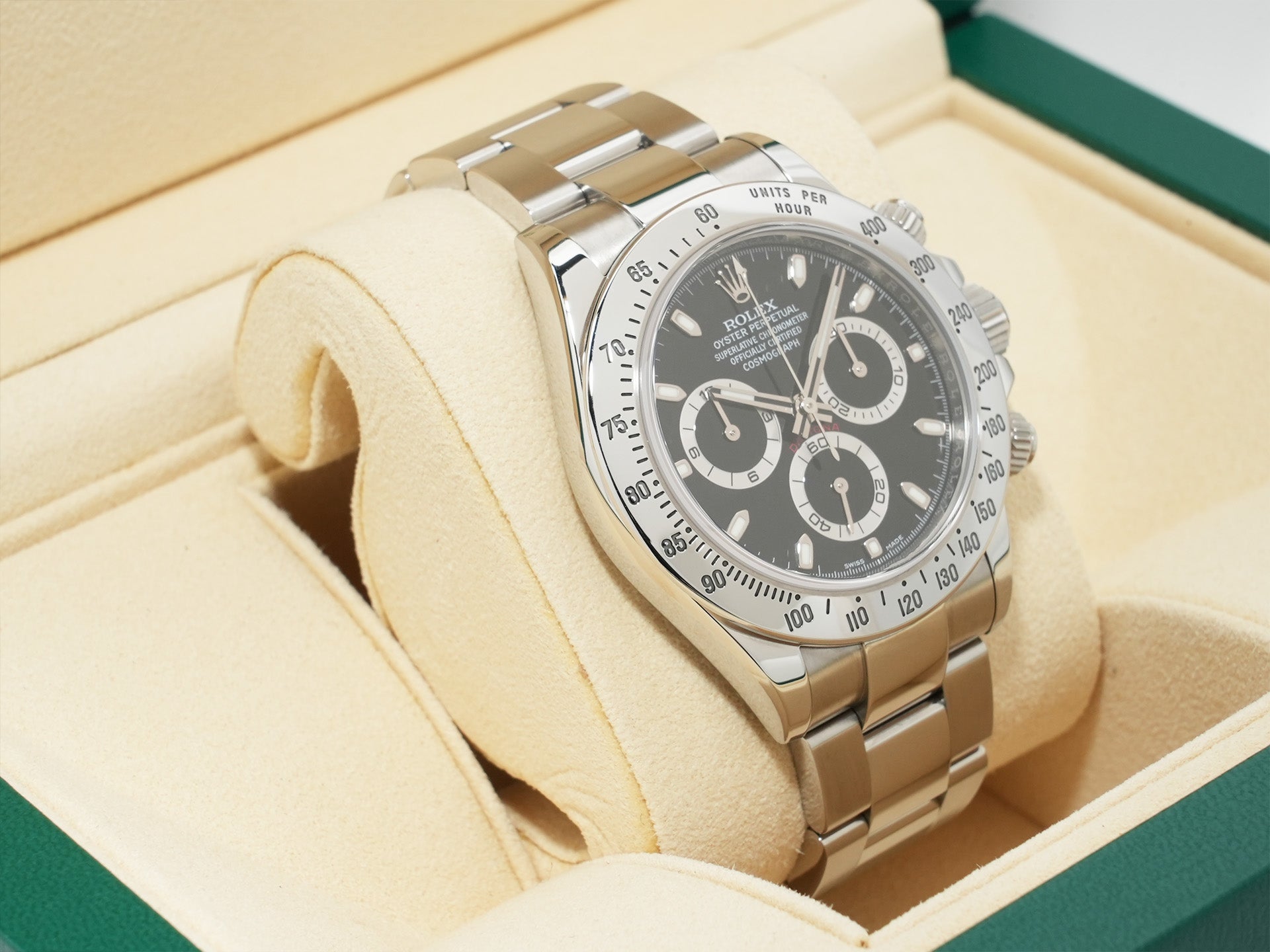 Rolex Daytona Ref. 116520 Stainless Steel Black Dial Excellent Condition Pre-Owned q2x4sp7a