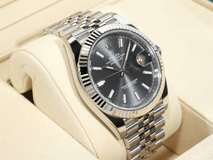Rolex Datejust 41 Ref. 126334 Stainless Steel/White Gold Slate Dial Jubilee Bracelet Unused xov9ucym