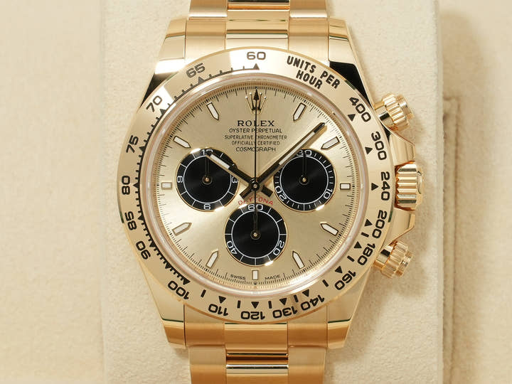 Rolex Daytona Ref. 126508 Yellow Gold with Golden and Bright Black Dial, Unused, HHGMXS45