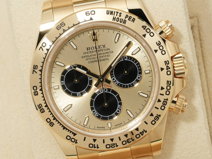 Rolex Daytona Ref. 126508 Yellow Gold with Golden and Bright Black Dial, Unused, HHGMXS45