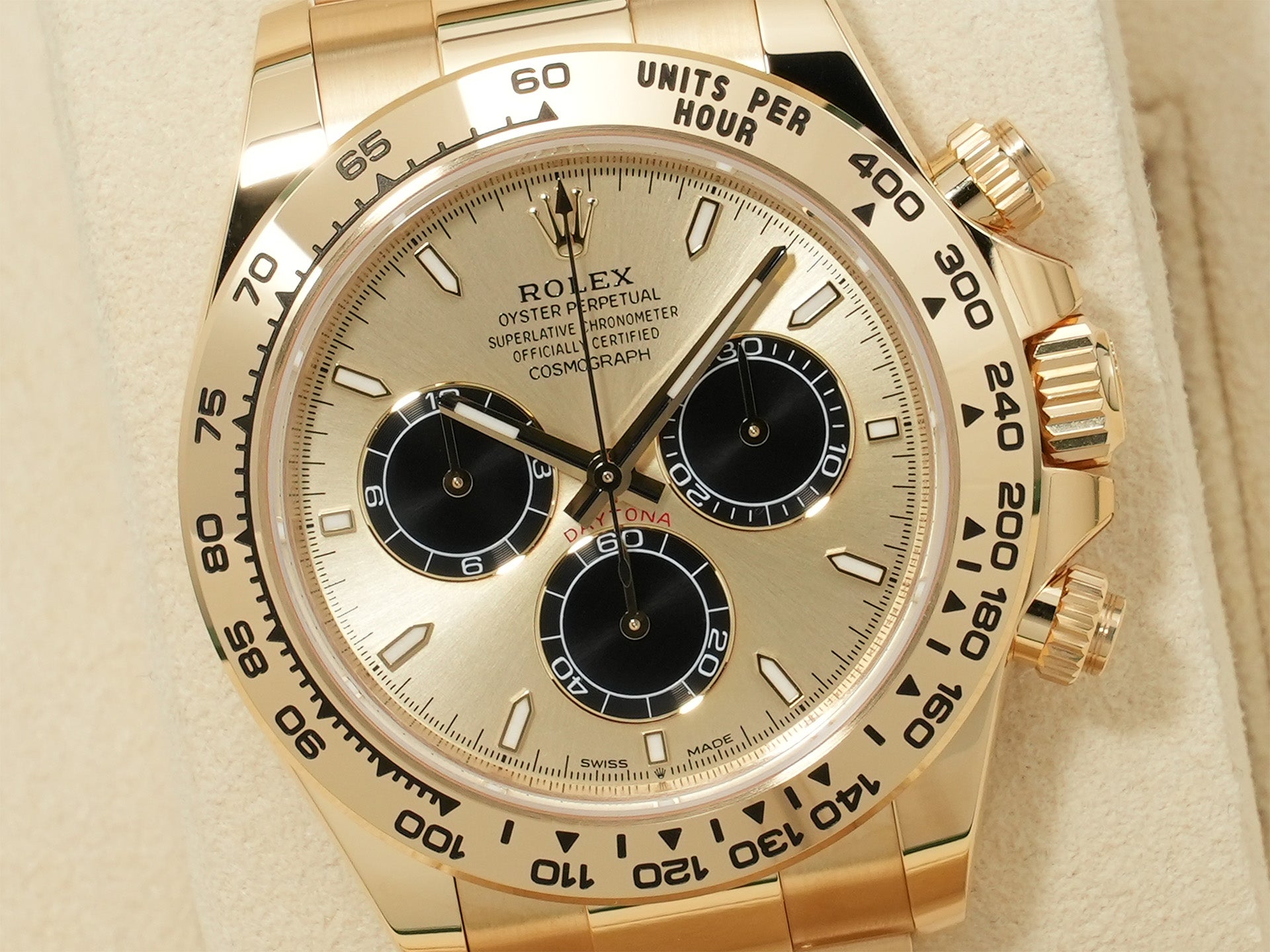 Rolex Daytona Ref. 126508 Yellow Gold with Golden and Bright Black Dial, Unused, HHGMXS45