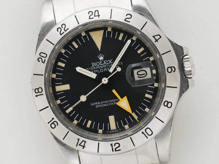 Pre-owned Rolex Explorer II Ref. 1655 Stainless Steel Black Dial Oyster Bracelet mdct9y62