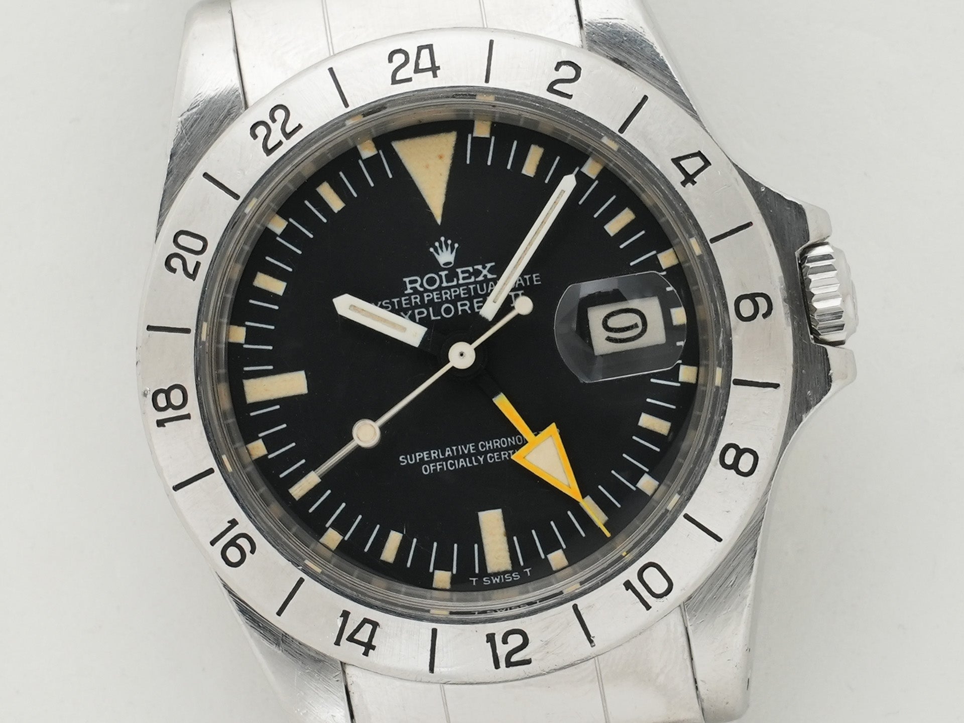 Pre-owned Rolex Explorer II Ref. 1655 Stainless Steel Black Dial Oyster Bracelet mdct9y62