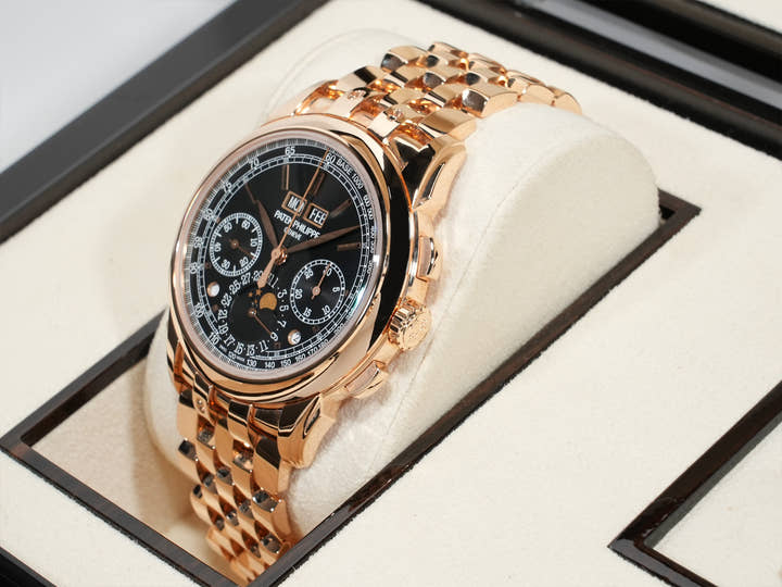 Patek Philippe Perpetual Calendar Chronograph Ref. 5270/1R-001 Rose Gold Ebony Black Soleil Dial Excellent Condition gpwqjeac