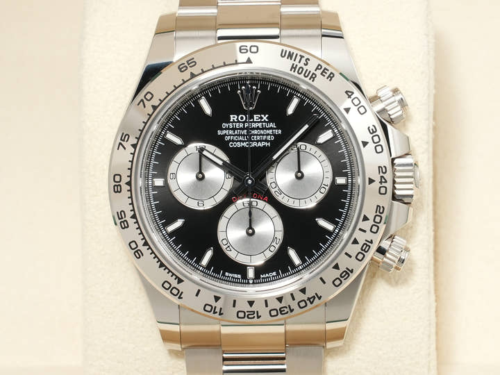 ロレックス デイトナ Ref.126509 ホワイトゴールド ブライトブラックxスチール文字盤 未使用 zs5f9ns3