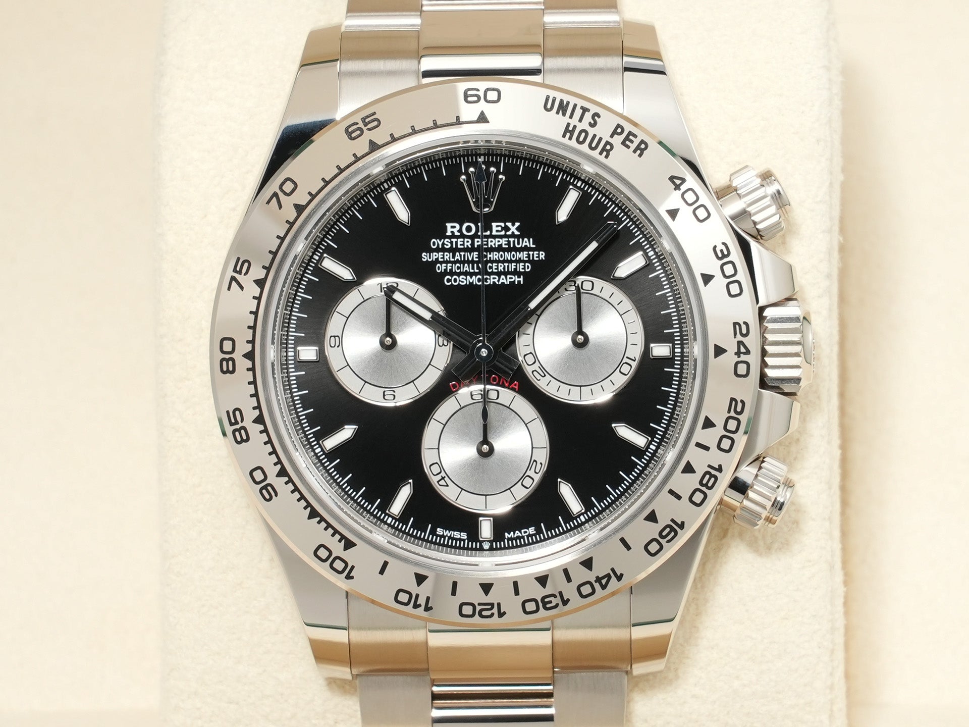 ロレックス デイトナ Ref.126509 ホワイトゴールド ブライトブラックxスチール文字盤 未使用 zs5f9ns3