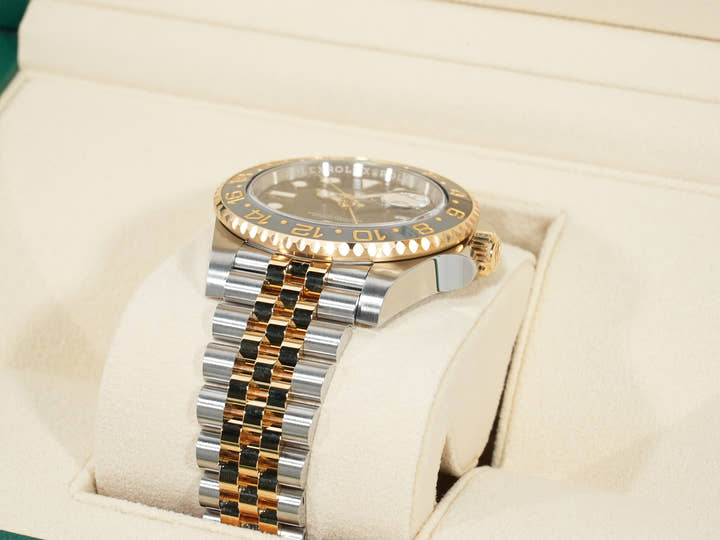 ロレックス GMTマスターII Ref.126713GRNR ステンレススチール/イエローゴールド ブラック文字盤 ジュビリーブレスレット 美品 rppwmkgk