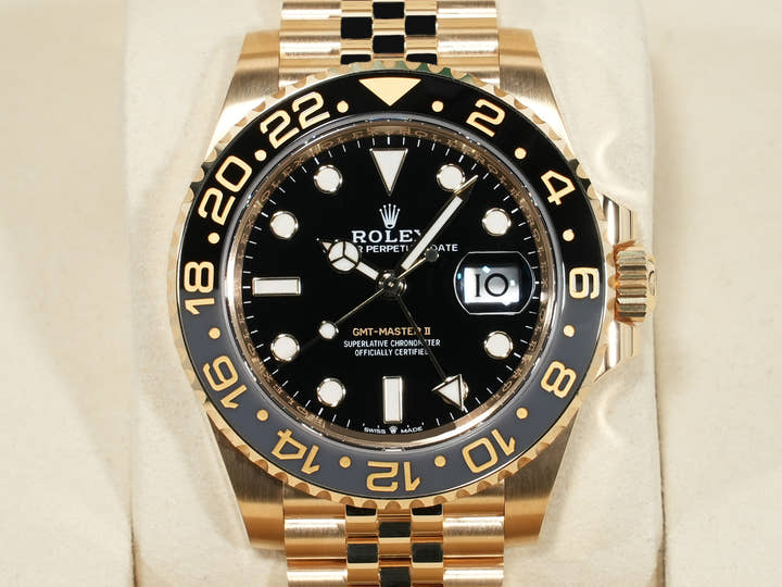 ロレックス GMTマスターII Ref.126718GRNR イエローゴールド ブラック文字盤 ジュビリーブレスレット 美品 w732kwq7