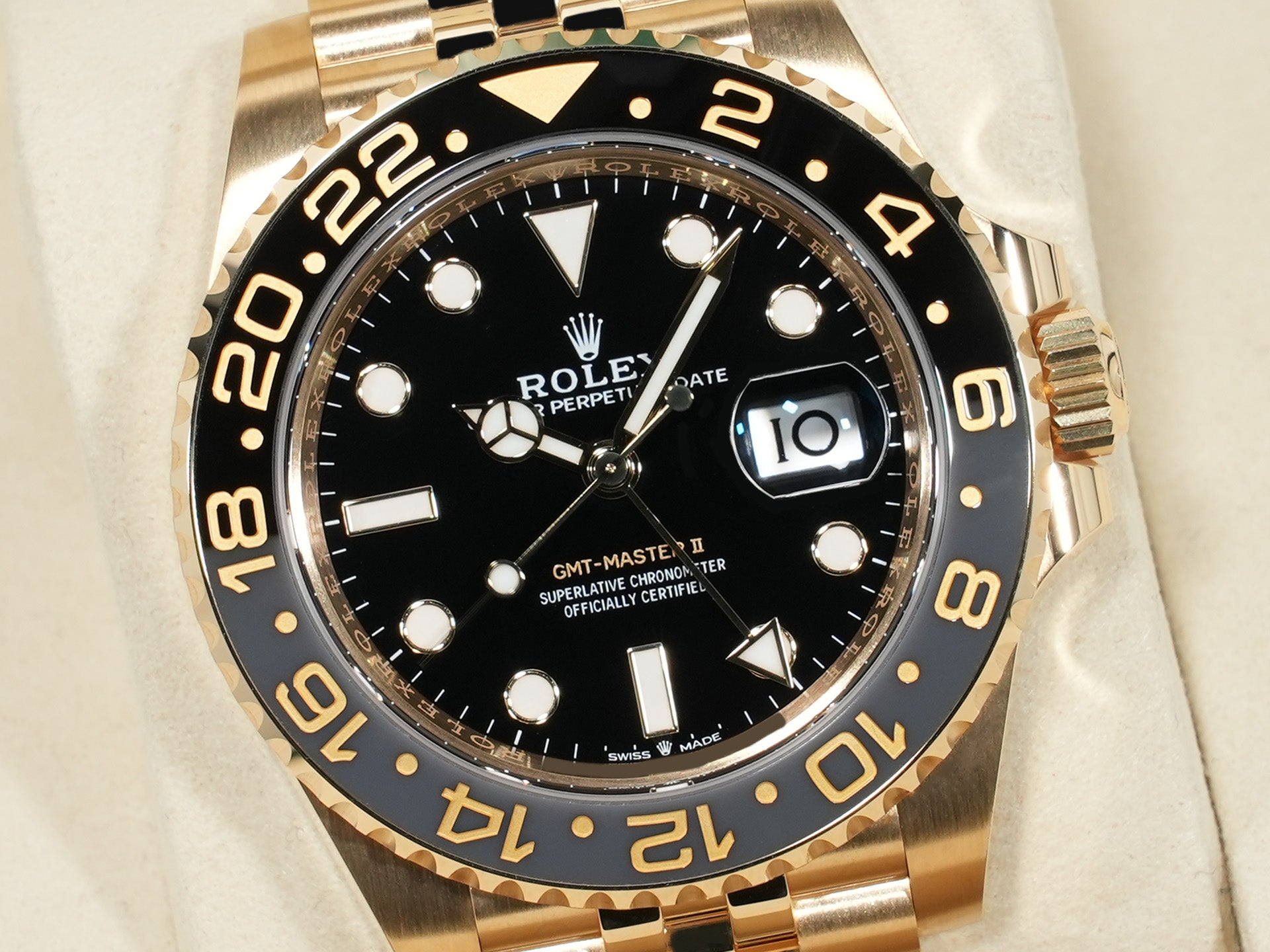 ロレックス GMTマスターII Ref.126718GRNR イエローゴールド ブラック文字盤 ジュビリーブレスレット 美品 w732kwq7