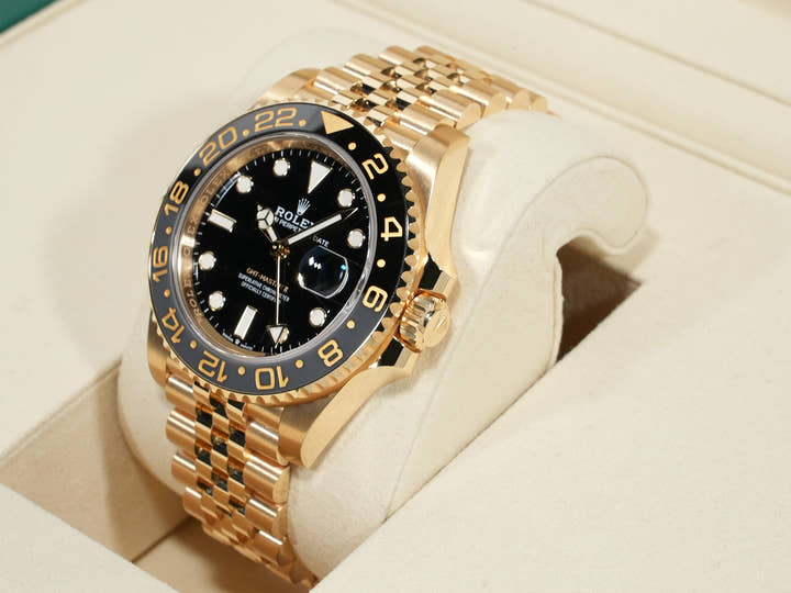 ロレックス GMTマスターII Ref.126718GRNR イエローゴールド ブラック文字盤 ジュビリーブレスレット 美品 w732kwq7