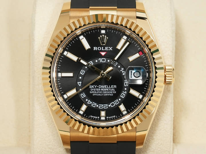 ロレックス スカイドゥエラー Ref.336238 イエローゴールド ブラック文字盤 未使用 myxy66p6