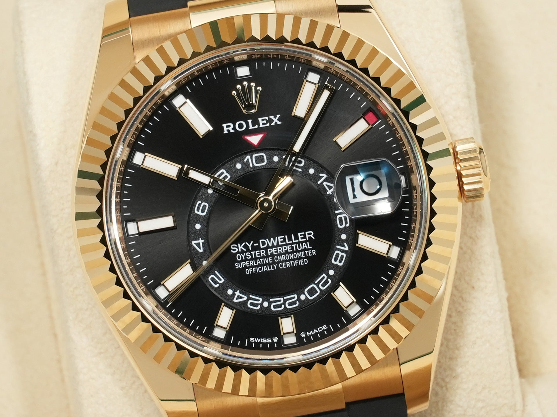 ロレックス スカイドゥエラー Ref.336238 イエローゴールド ブラック文字盤 未使用 myxy66p6