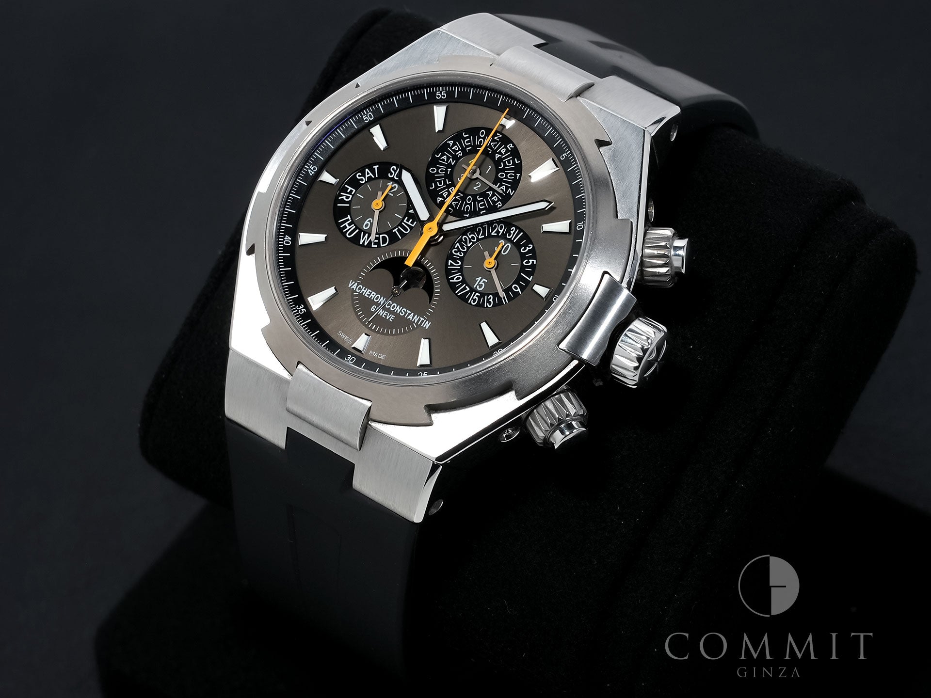 ヴァシュロンコンスタンタン オーヴァーシーズ パーペチュアルカレンダー クロノグラフ Ref.49020/000W-9656 ステンレススチール グレー文字盤 中古 v3zsop3a