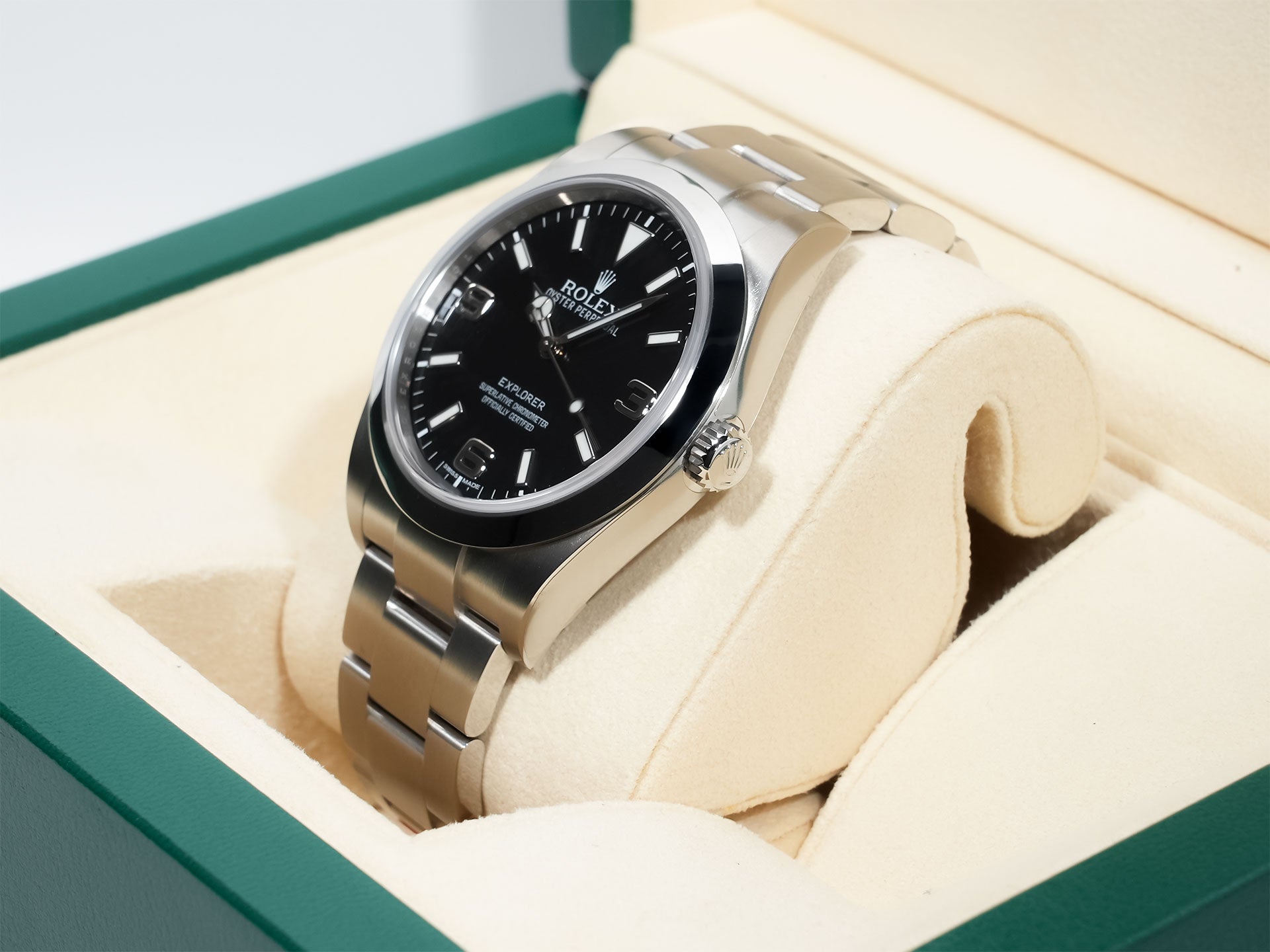 ロレックス エクスプローラーI Ref.214270 ステンレススチール ブラック文字盤 オイスターブレスレット 未使用 kwpjad82