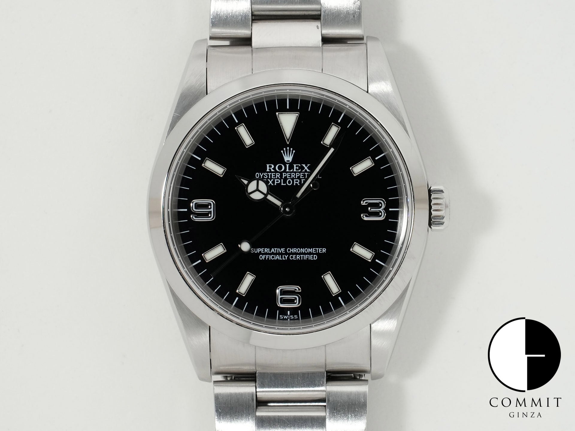 ロレックス エクスプローラーI Ref.14270 ステンレススチール ブラック文字盤 オイスターブレスレット 中古 5tncq3u7