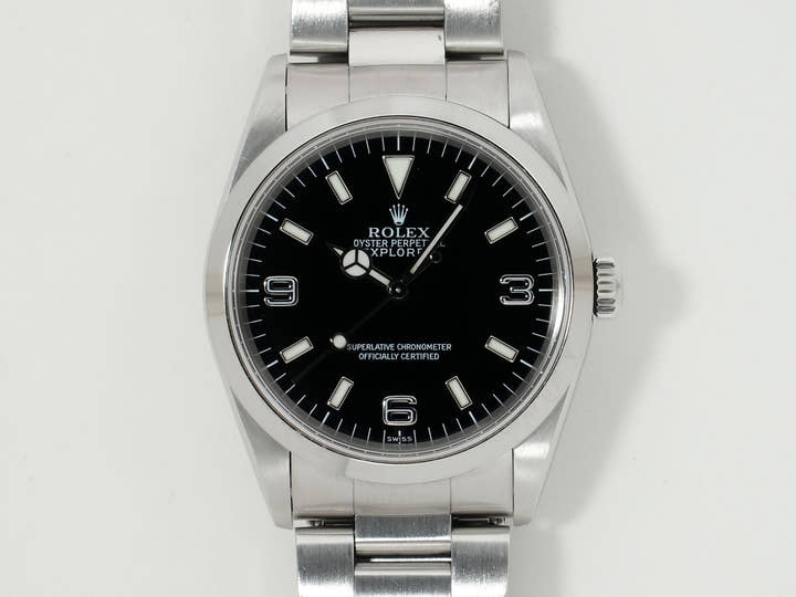 ロレックス エクスプローラーI Ref.14270 ステンレススチール ブラック文字盤 オイスターブレスレット 中古 5tncq3u7