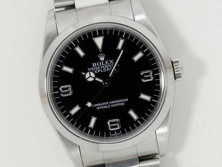 ロレックス エクスプローラーI Ref.14270 ステンレススチール ブラック文字盤 オイスターブレスレット 中古 5tncq3u7