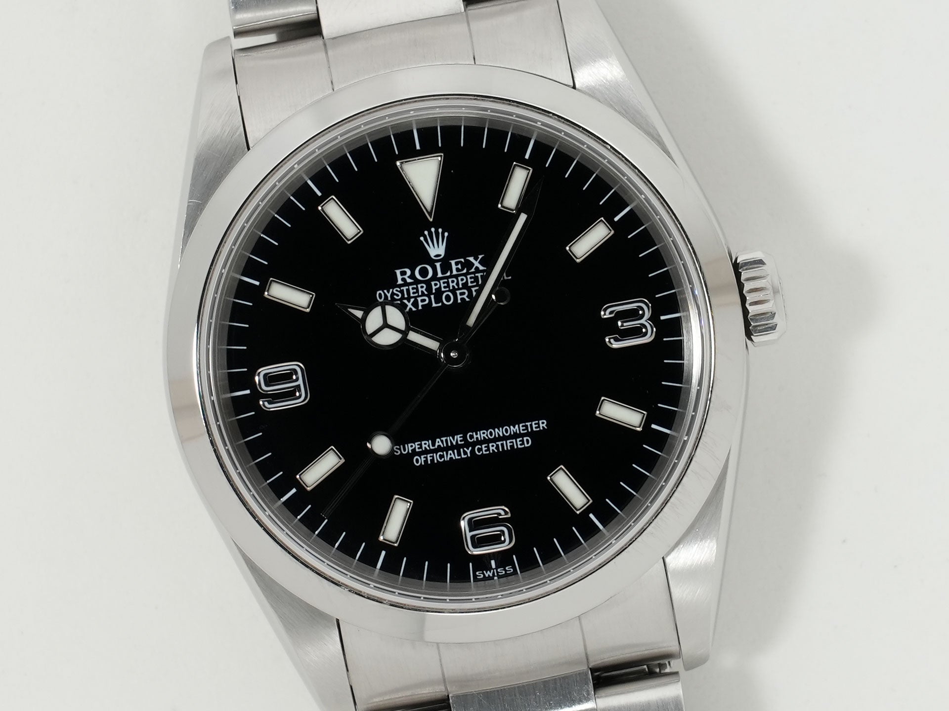 ロレックス エクスプローラーI Ref.14270 ステンレススチール ブラック文字盤 オイスターブレスレット 中古 5tncq3u7