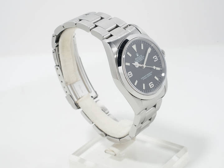 ロレックス エクスプローラーI Ref.14270 ステンレススチール ブラック文字盤 オイスターブレスレット 中古 5tncq3u7