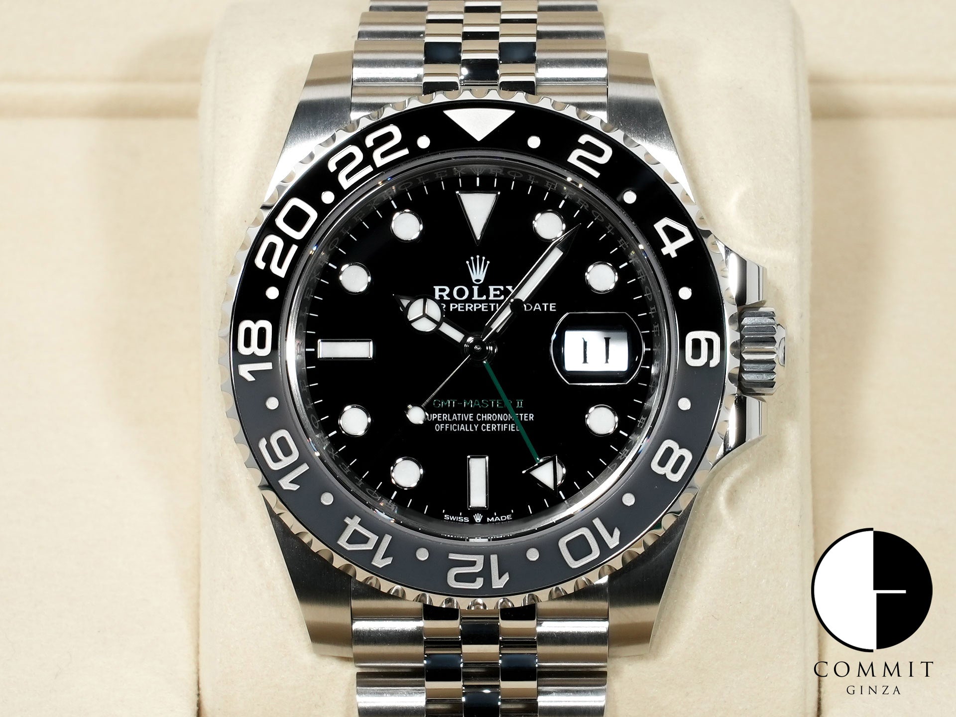 ロレックス GMTマスターII Ref.126710GRNR ステンレススチール ブラック文字盤 ジュビリーブレスレット 未使用 fzrn2pgh