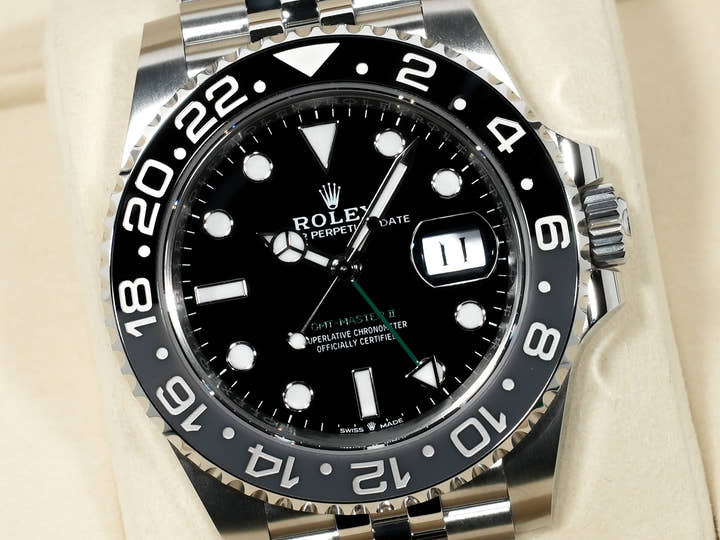Rolex GMT-Master II Ref. 126710GRNR Stainless Steel with Black Dial and Jubilee Bracelet, Unused (fzrn2pgh)