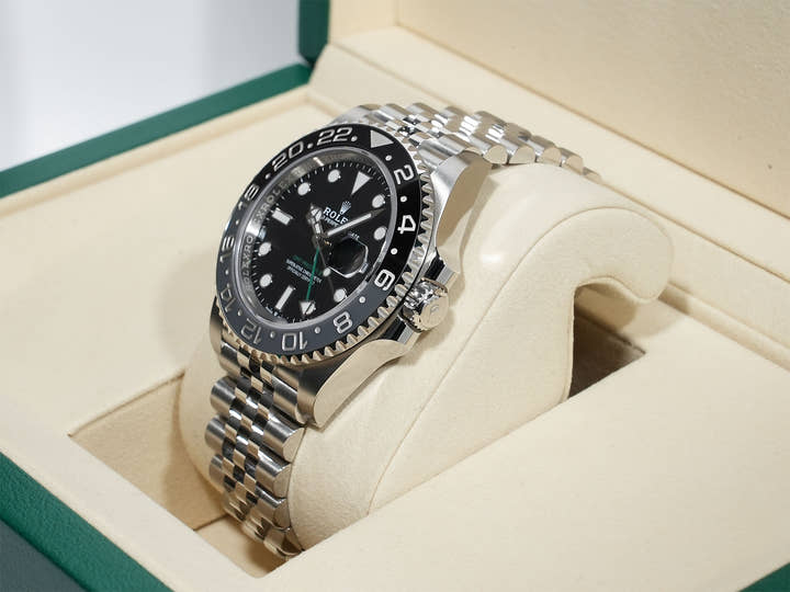Rolex GMT-Master II Ref. 126710GRNR Stainless Steel with Black Dial and Jubilee Bracelet, Unused (fzrn2pgh)