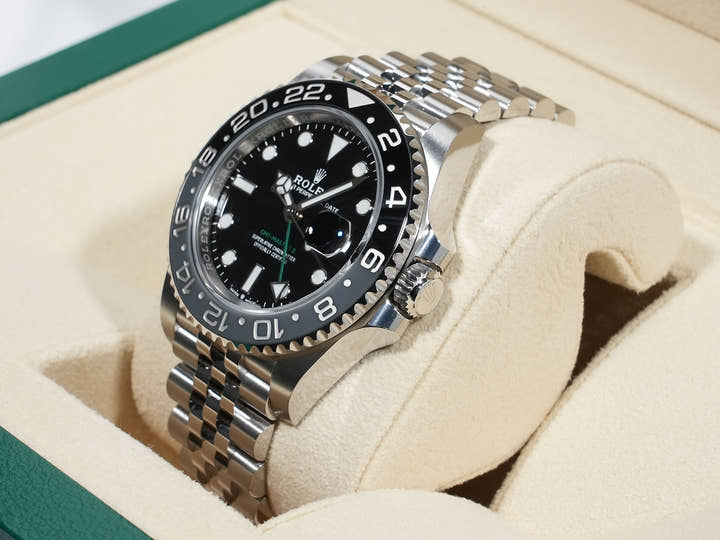 Rolex GMT-Master II Ref. 126710GRNR Stainless Steel Black Dial Jubilee Bracelet Unused 2qmr4fwt