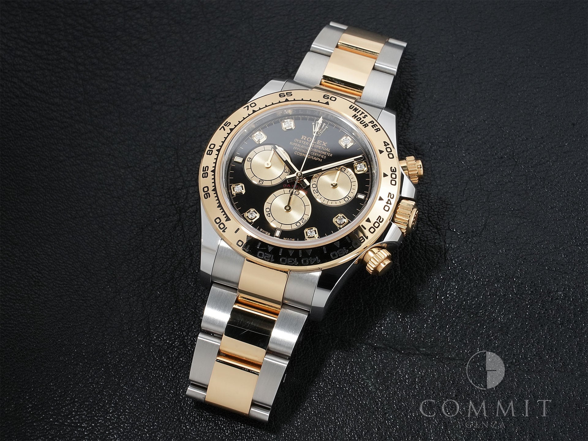 ロレックス デイトナ Ref.126503G ステンレススチール/イエローゴールド ブラックxゴールデンx8Pダイヤ文字盤 中古 wxiyhapz